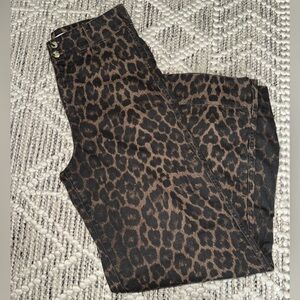 Leopard Print wide leg pants